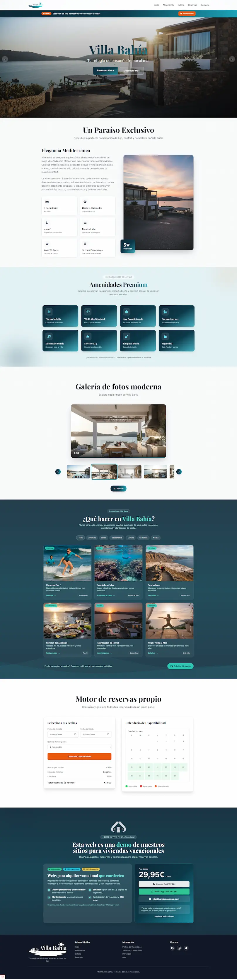 Captura de imagen de Villa Vacacional Villa Bahía creado por tu web vacacional
